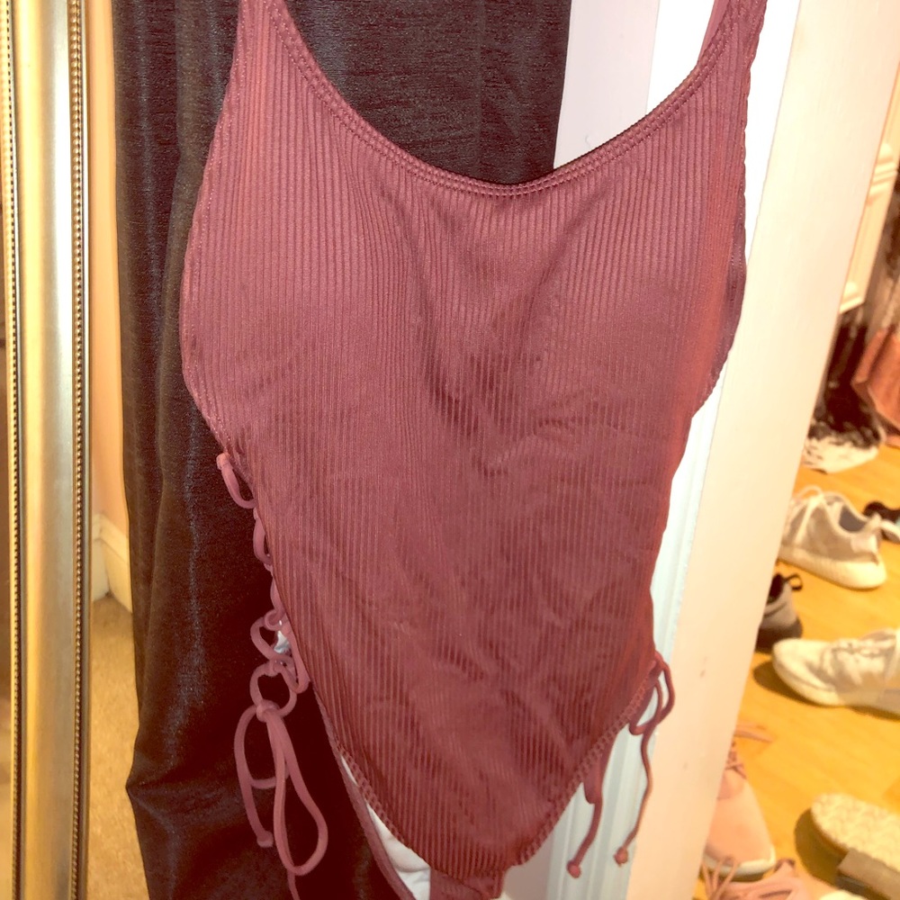 Victoria Secret  one piece ribbed swim suit NWT